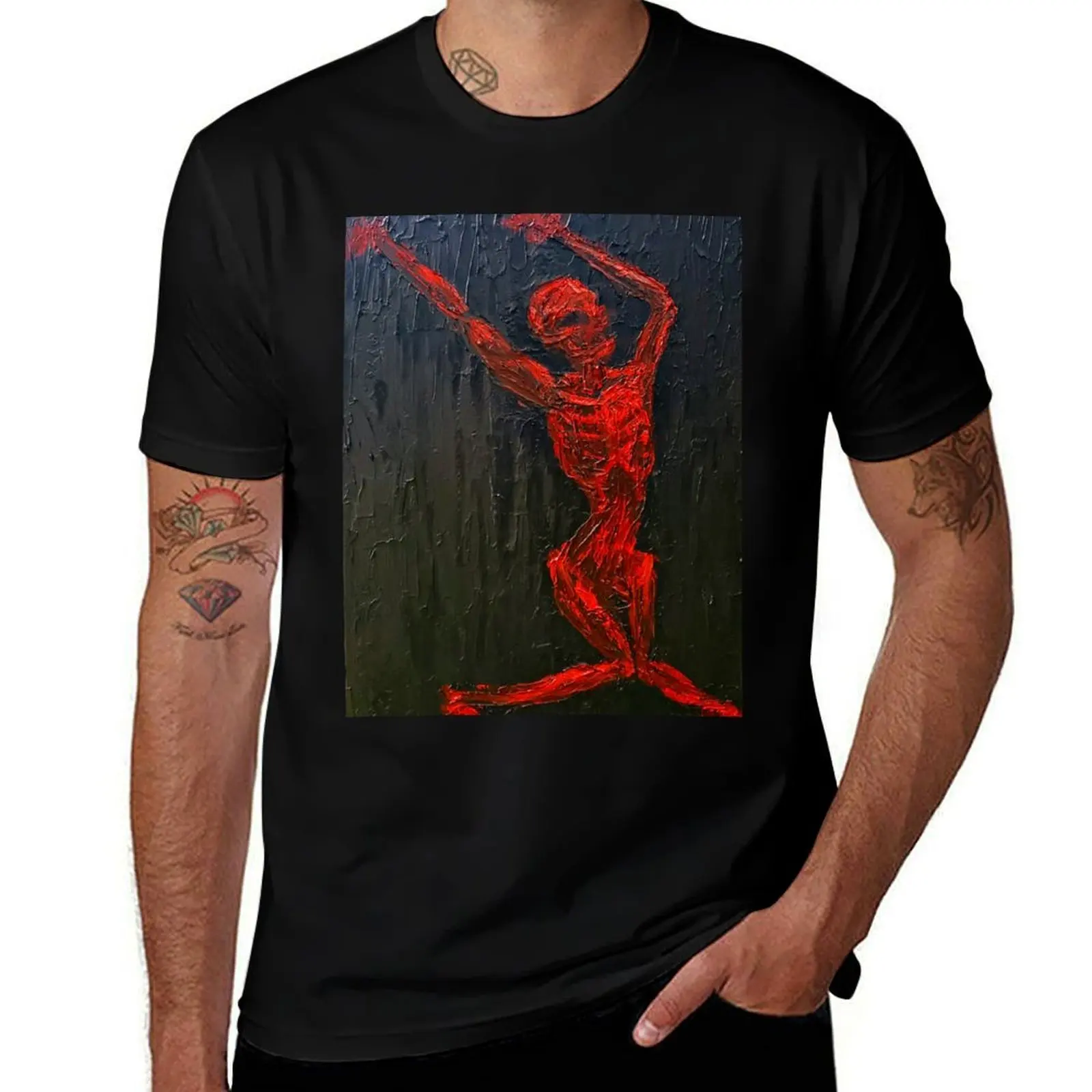 

Anguish in red T-Shirt man tshirt t shirt man luxury T-Shirt