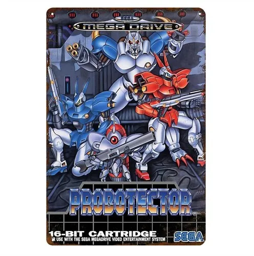 Probotector Mega Drive Retro-Videospiel Metallposter Blechschild