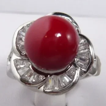 

new lady's red sea shell pearl bead ring(6,7,8,9 )