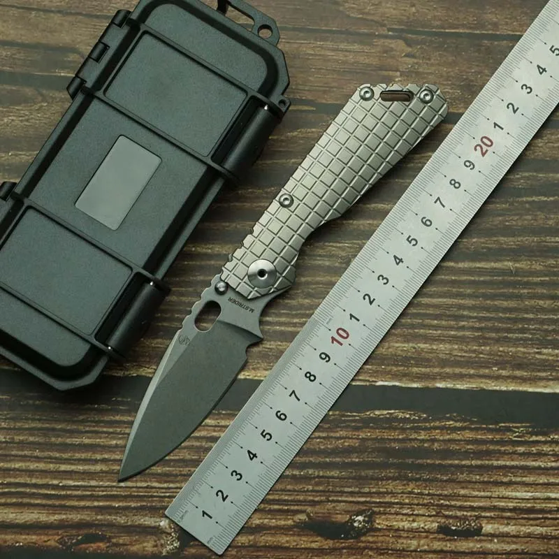 LEMIFSHE SNG Aap Aangepaste Titanium Handvat Real 154 CM blade Koperen Ring Zakmes Camping Jacht Outdoor EDC Tool