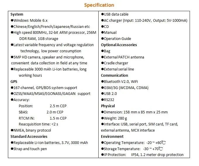 GIS data collector handheld gps U12