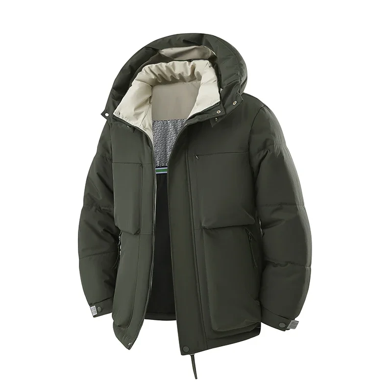 Veste d'hiver à capuche pour hommes, épaisse et chaude, rembourrée en coton, à la mode, polyvalente, manteau de haute qualité, grande taille, nouvelle collection L-8XL