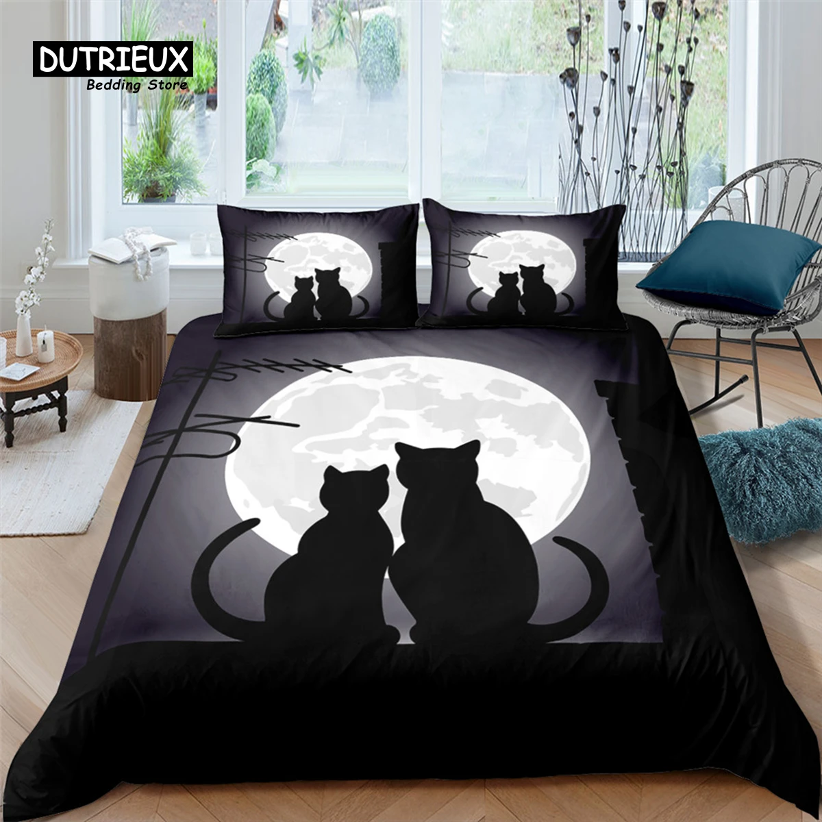 

Home Textiles Luxury 3D Cartoon Cat Print 2/3Pcs Comfortable Duvet Cover PillowCase Bedding Set Queen and King EU/US/AU Size