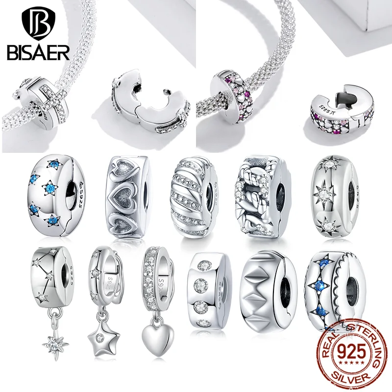 Eusense Bedels 925 Zilveren Parel Bedels voor Europese Armband Hanger Sieraden Geschenken Moederdag, S, Zilver