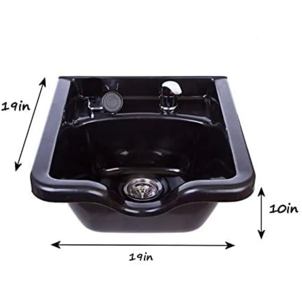 وعاء شامبو بلاستيكي ABS مثبت على مربع أسود، خزانة سوداء