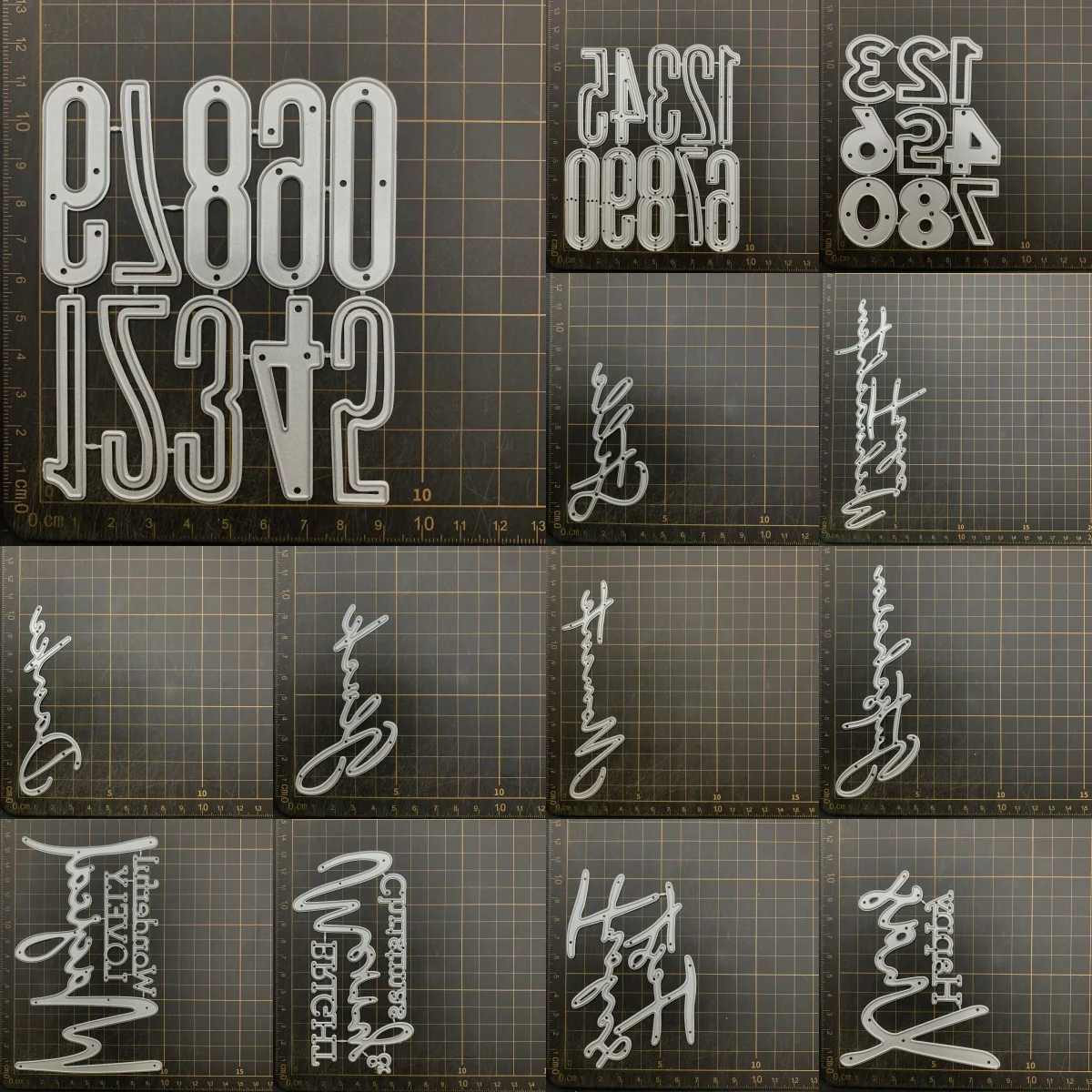 

13 kinds Numbers Letters Metal Cutting Dies Stencils For DIY Scrapbooking Decorative Embossing Handcraft Die CutsTemplate