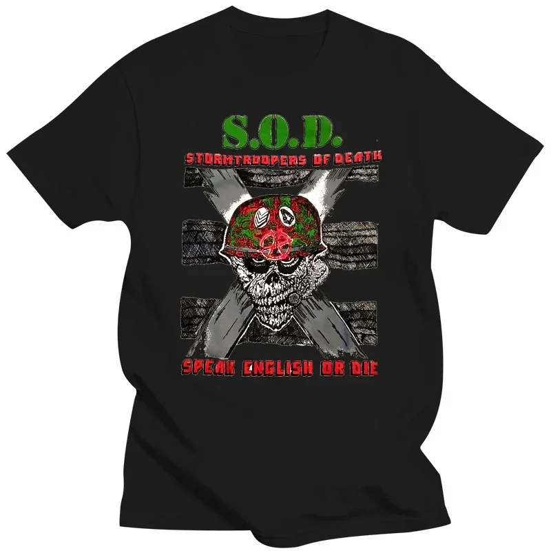 2024 VINTAGE S.o.d. Stormtroopers Of Death speak english or die 85 NEW T shirt harajuku men clothing graphic oversized cartoon