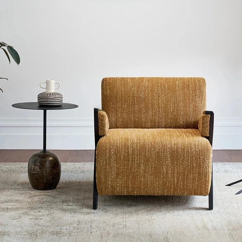 

YH Кресло для отдыха, ретро-желтый диван-кресло, дизайнерское антикварное диван-кресло для гостиной, балкона