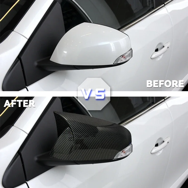 New Bat Style High Quality Abs Plastic 2 Pieces Mirror Covers Caps RearView Case Gloss Black For Renault Fluance için 2010-2016
