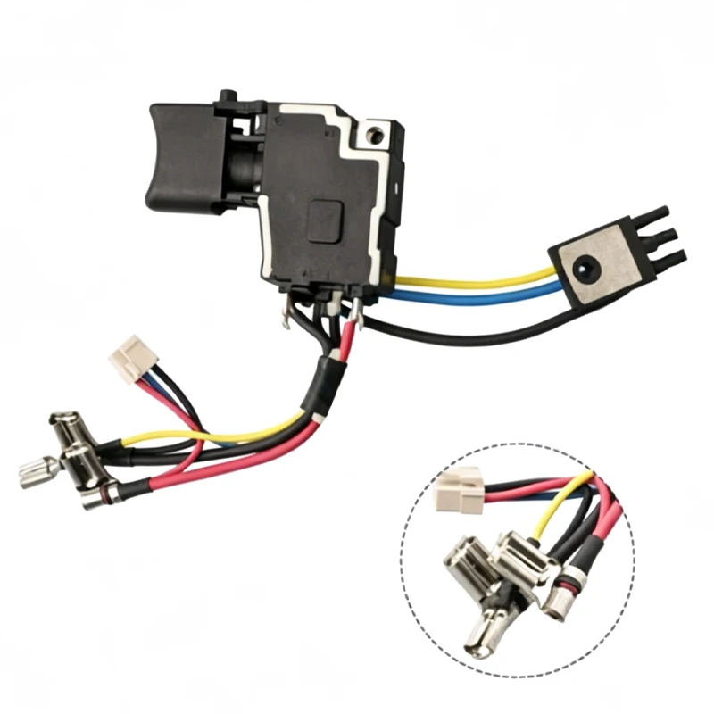 Cordless Drill Part 650724-4 Switch Black Finish Precise Fitment Easy Installation Direct Replacement Compact Design