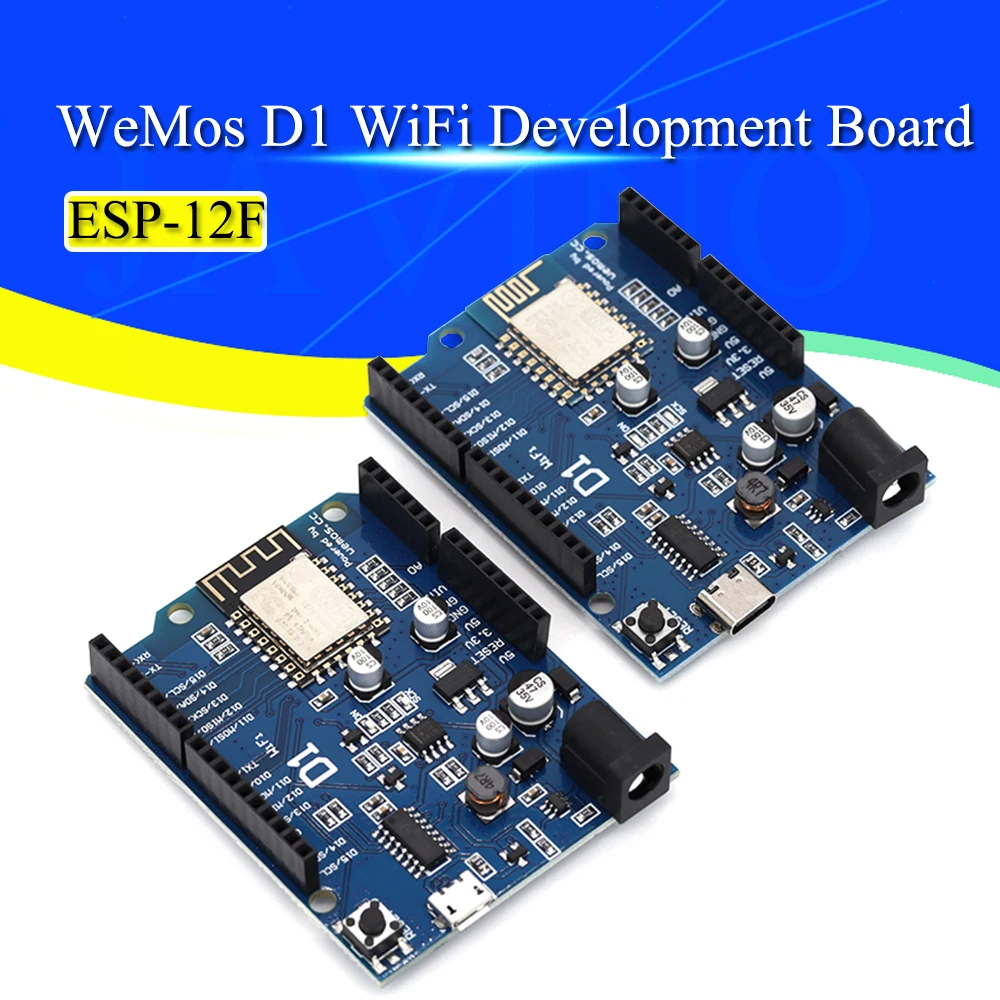 ESP-12 WeMos D1 R3 CH340 CH340G WiFi Development Board Based ESP8266 Shield Smart Electronic PCB For Arduino Compatible IDE