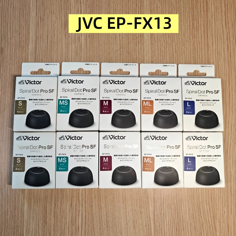 Para JVC EP-FX13 Spiral Dot Pro SF, almohadillas de silicona con espiral convexa y cóncava, funda para tapones para los oídos con filtro de polvo FX13 para HiFi TWS