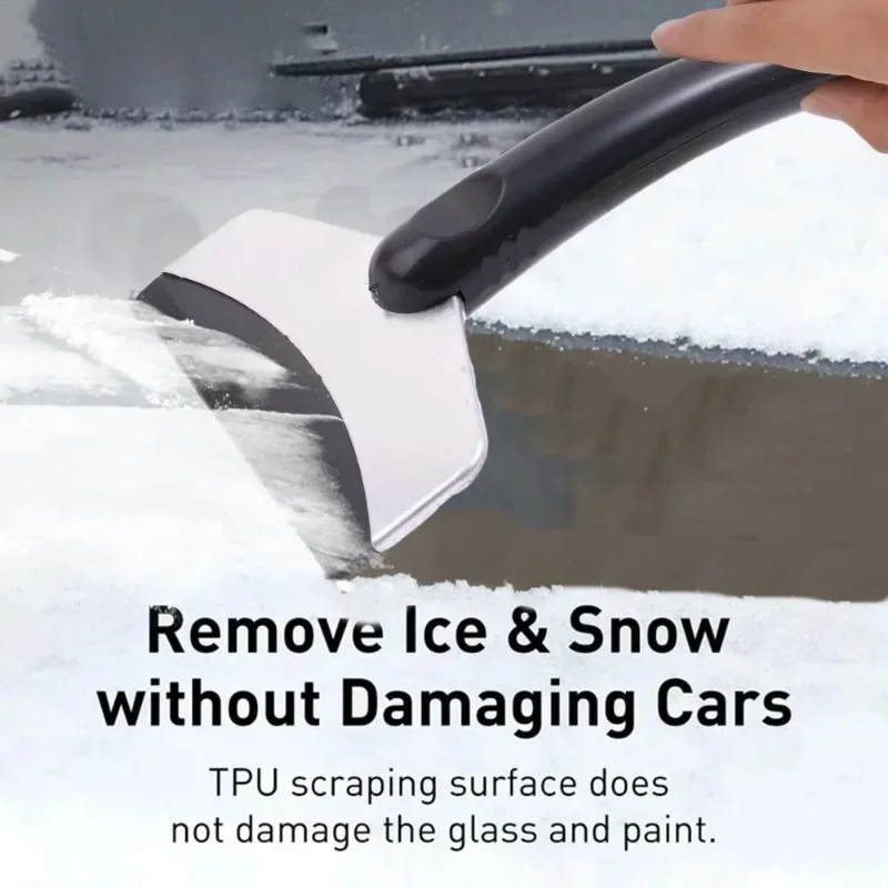 Car Snow Shovels Windshield Stainless Steel Ice Scraper Hosuhold Kitchen Cleaner Squeegee Knife Car Snow Cleaning Tools