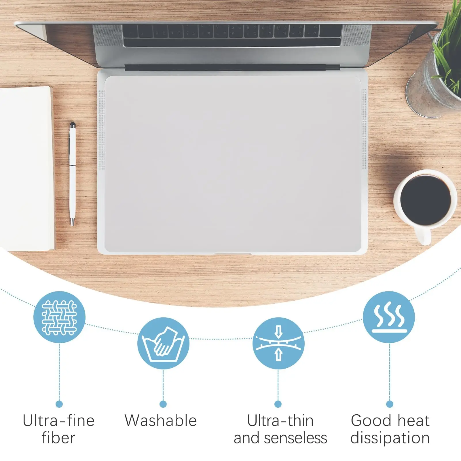 قطعة قماش لتنظيف الشاشة متوافقة مع ماك بوك برو 13 بوصة و14 بوصة وماك بوك اير 13 بوصة تحمي الأوساخ والخدوش للكمبيوتر المحمول K