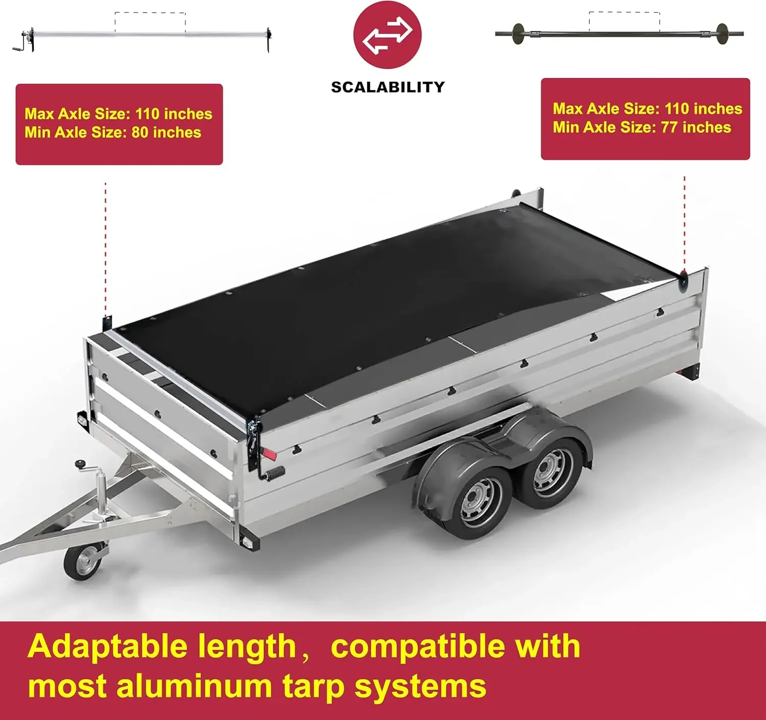 

Durable Dump Truck Tarp Kit with Rear Anti-Sail Bow (with Tarp)