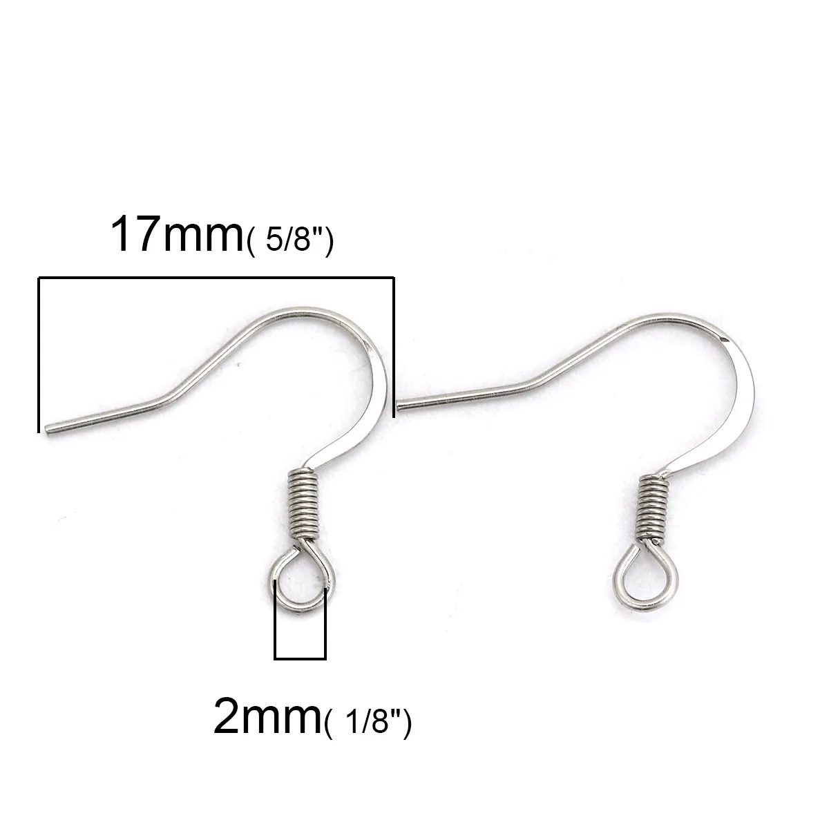 20 Stück/Set, Ohrringhaken aus Edelstahl für die Herstellung von Schmuck, in Silber- und Goldfarbe, Perlenhaken, Ohrbügel, Zubehör. – Detail 2