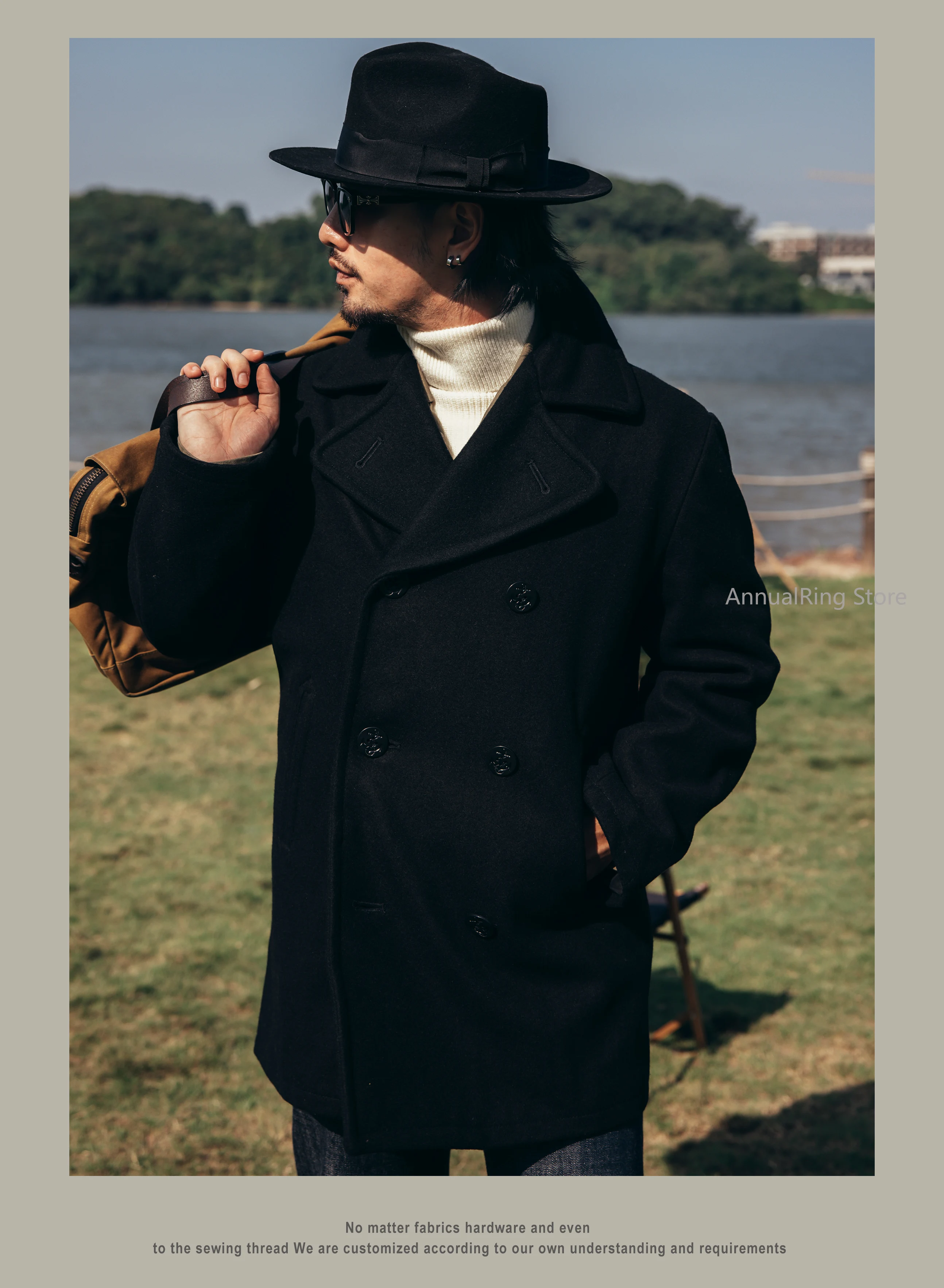 Thumbnail 4 - #36 Trending Mens Wool Blend Overcoats Right Now