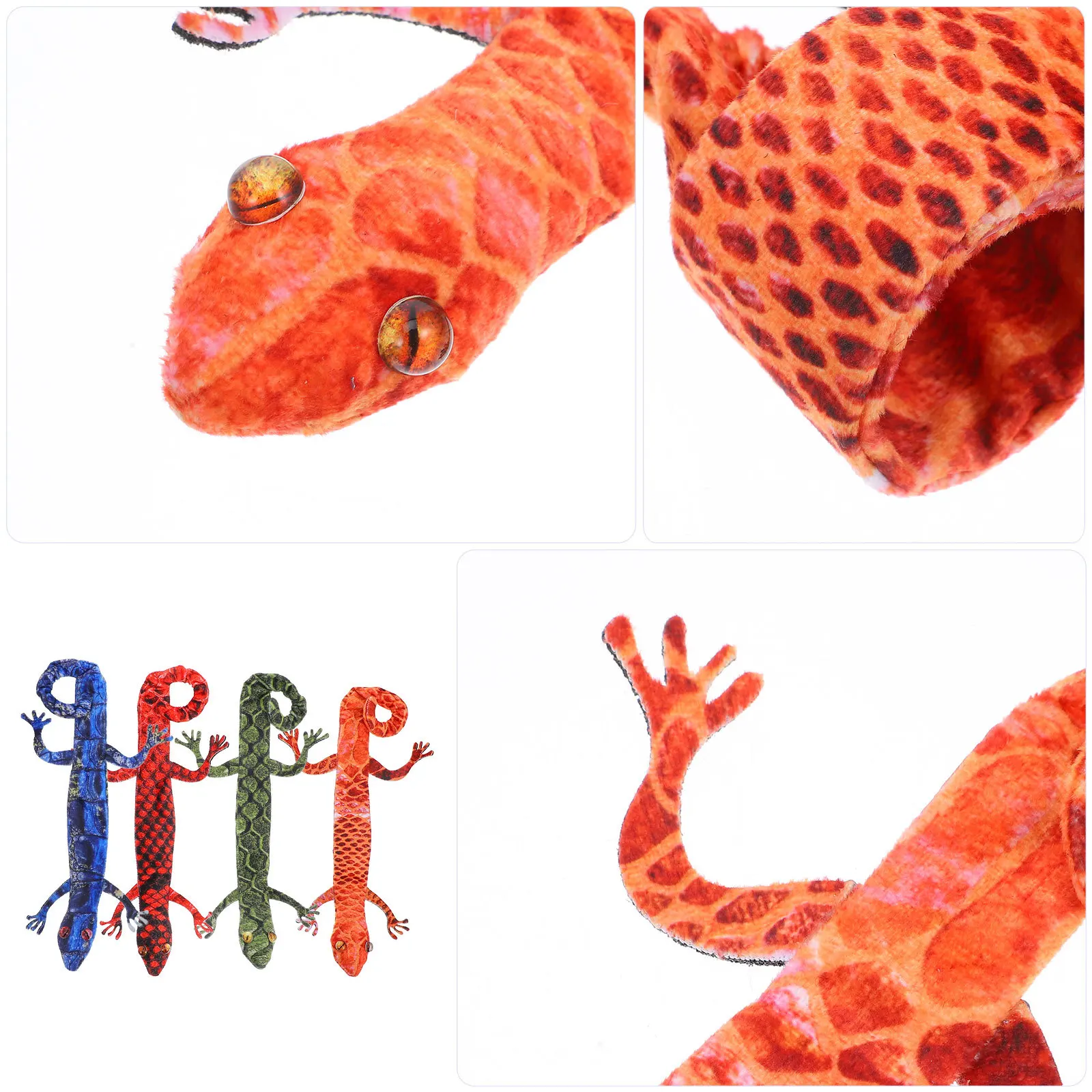 

4Pcs Lizard Animal Slap Bracelets Snap Bracelets Safe Durable Kids Party Favor Jungle Theme Wristbands Snap Bracelet