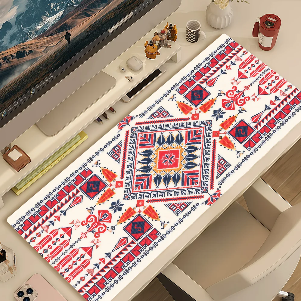 Mouse Pad MousePad Non-slip Black Lockedge Office Student Ornate Gaming Thickened Large Baroque Writing Pad P-Pattern Cushion