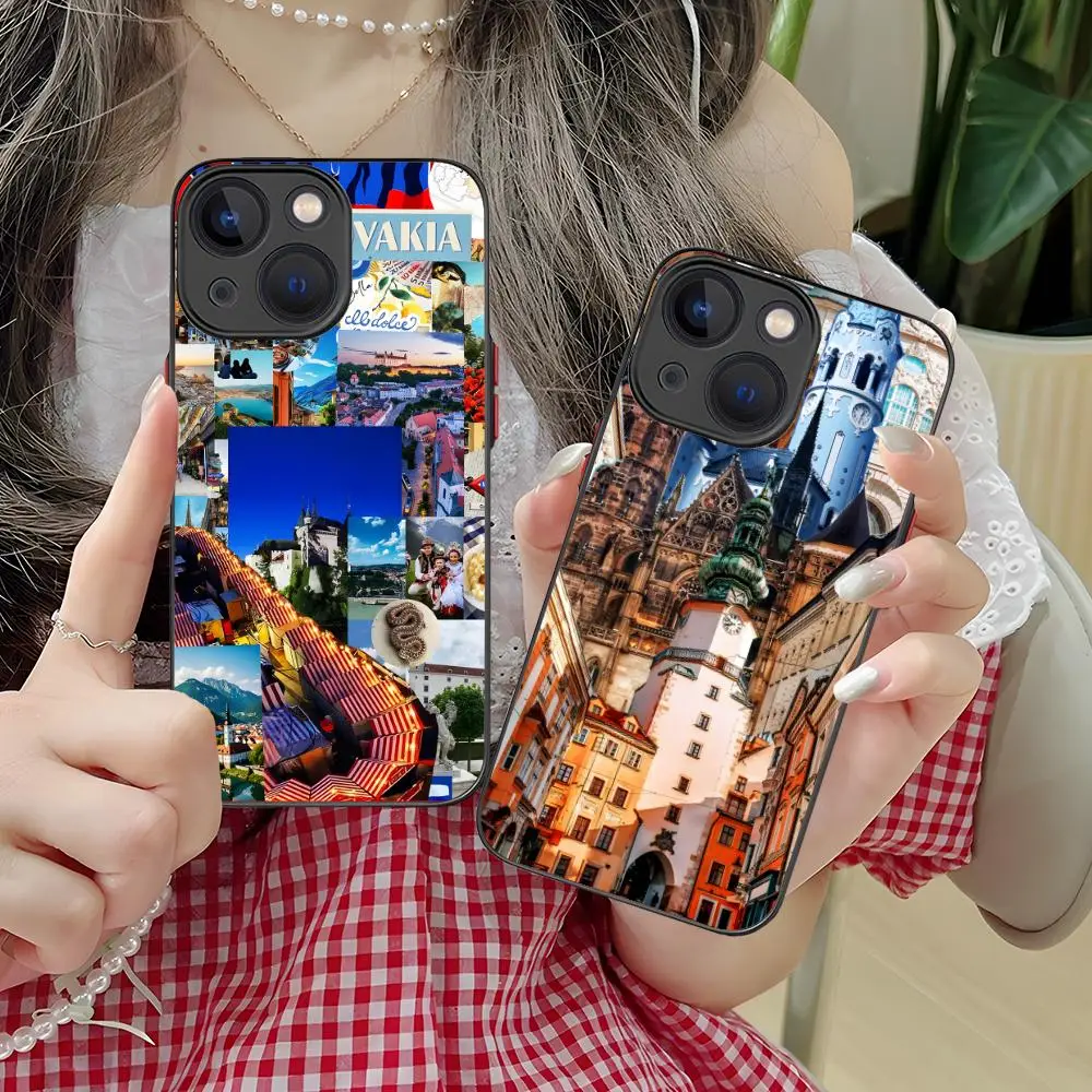 เคสโทรศัพท์มือถือลายธงชาติสโลวาเกีย สำหรับ iPhone 17 16 15 14 13 12 11 X XR XS 8 7 Pro Max Plus Mini  วัสดุซิลิโคนสีสันสดใส ดีไซน์หรูหรา