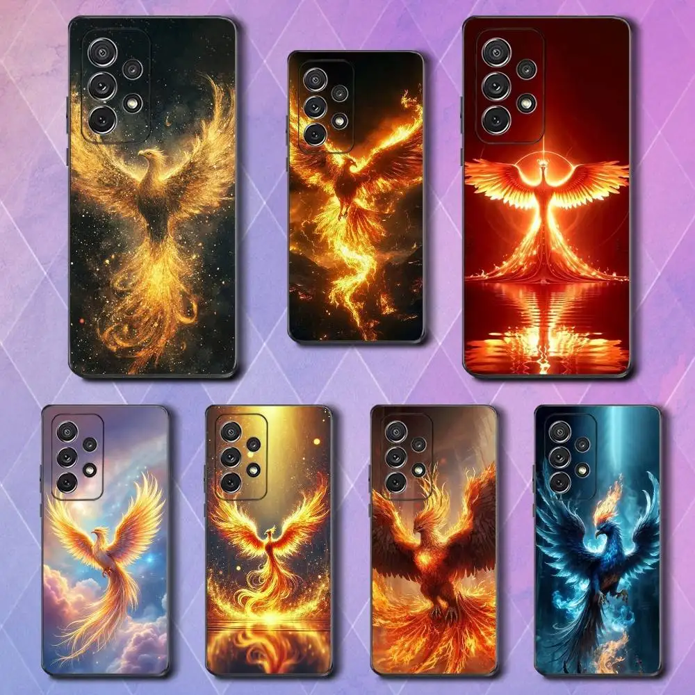 

Cool Art Phoenix Phone Case For Samsung S25,S24,S23,S22,S21,S20,S10,Ultra,Plus,Lite,FE,Soft Silicone Black Cover