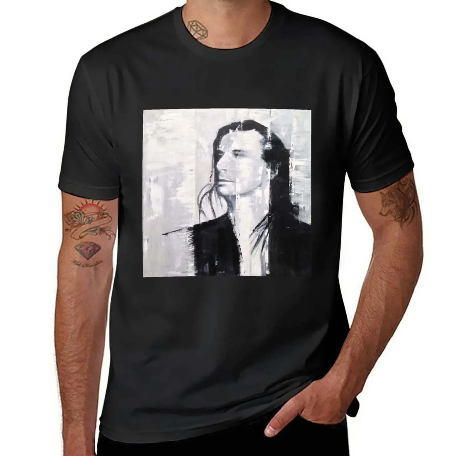 

Steve Perry, Journey painting by William Wright T-Shirt summer shirt funny meme t-shirts essential t shirt sweat shirts, men