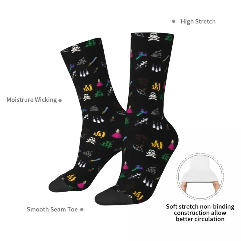 Y2K Old School Runescape Player Killing Bundle Harajuku High Quality Stockings All Season Long Socks For Man'S Woman'S Gifts