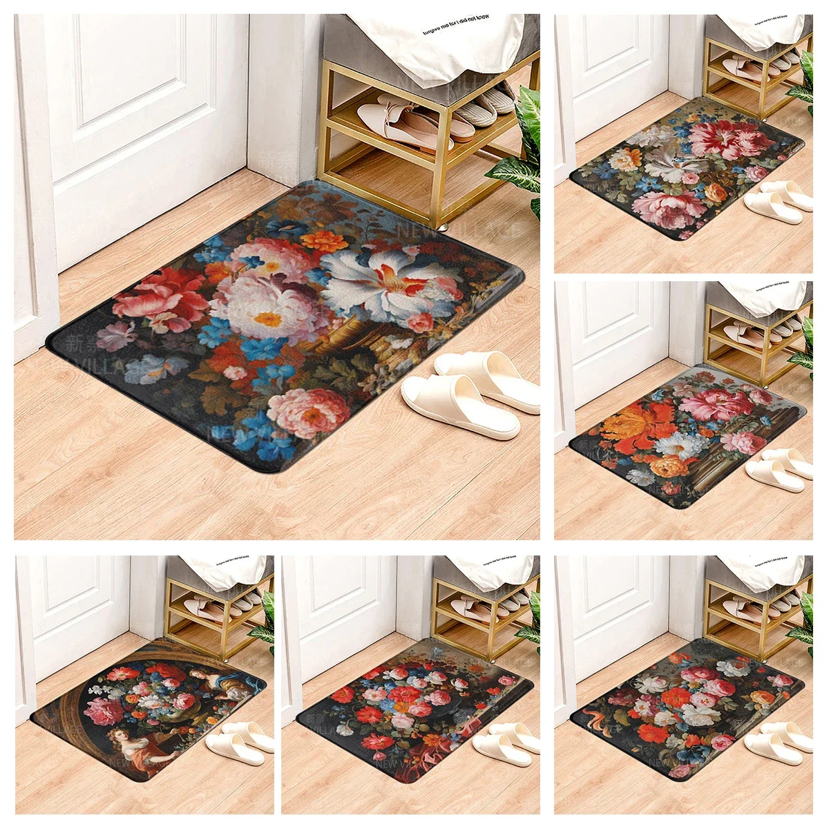 House entrance carpet Home door mat Modern Nordic style Room Bath Foot bathroom non-slip Kitchen water absorption rugs Abstract