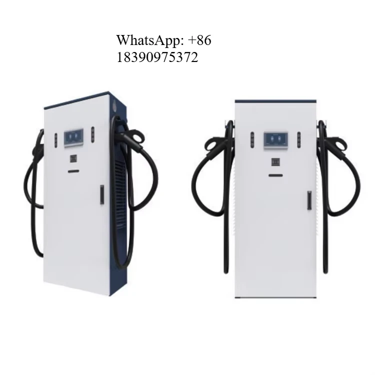 New 90KW DC CCS+CHAdeMO Interface Wall-mounted EV Charger with Dual Charging Handles for Electric Vehicles