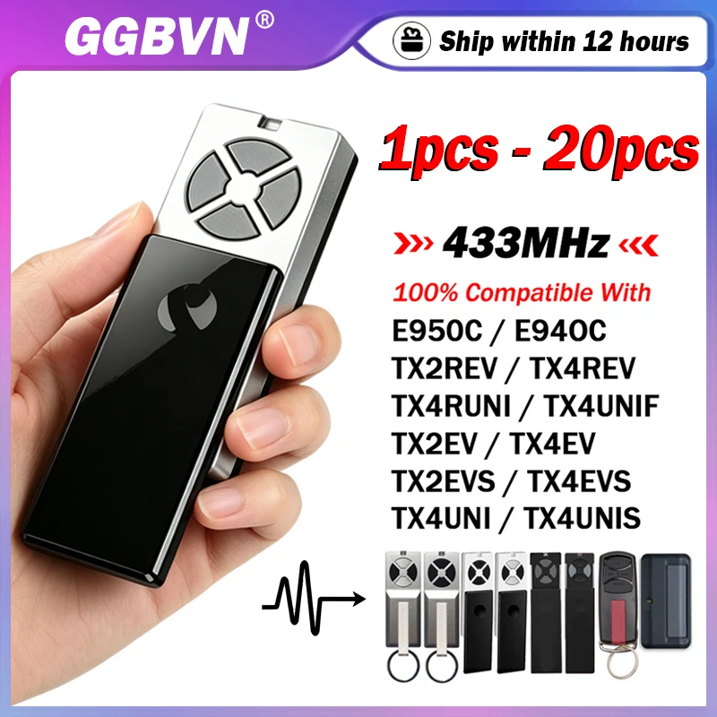 Work With 433MHz LiftMaster TX4UNI TX4UNIF TX2EV TX4EV CHAMBERLAIN TX4RUNI E950C E940C TX2REV TX4REV Remote Control Transmitter