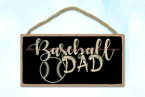 baseball dad father gift sports wood sign modern wall hangings