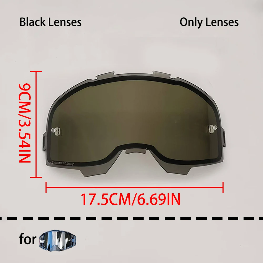 VELOCITY 6.5 MX Motocross Goggle Lens, Double Layers Anti-Fog UV400 Replacement Lens for Off-road Motorcycle Goggles