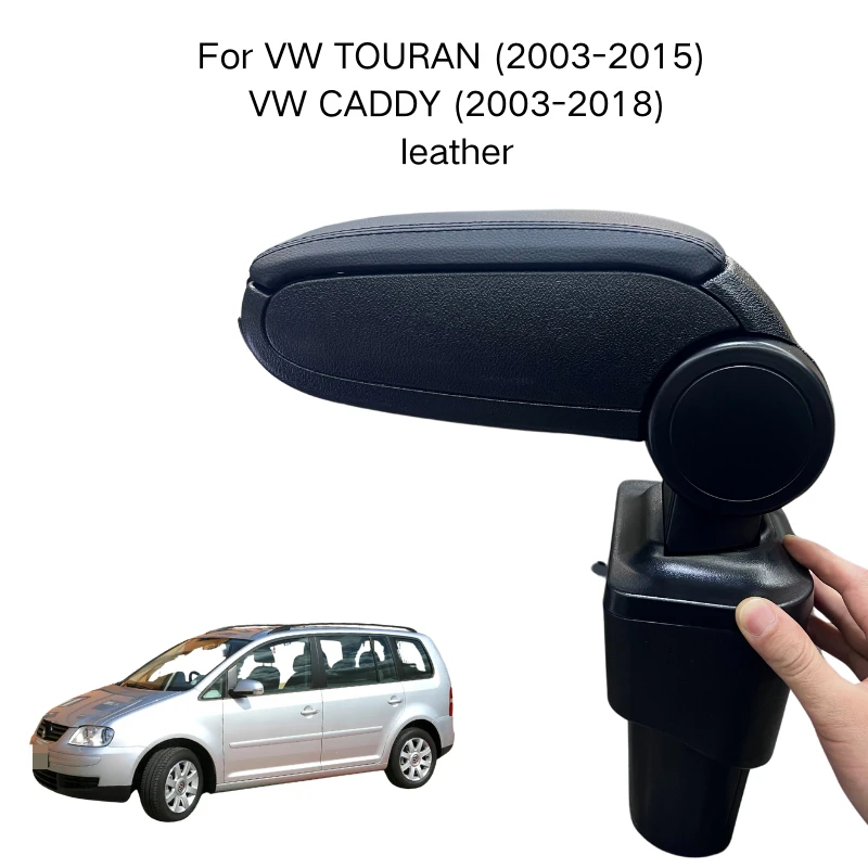 

Armrest For VW TOURAN 2003-2015 /VW CADDY 2003-2018 Leather Custom Fit Center Console Storage Box Vehicle Accessories