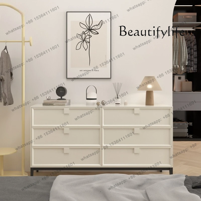 

French paint entry, entrance cabinet against the wall, bedroom six-chest cabinet, bedside storage cabinet, simple