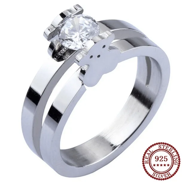 2025 جديد عصري 925 الفضة النقية الكلاسيكية مزاجه الغلاف الجوي الموضة الكلاسيكية المرأة الزركون مجموعة خاتم فاخر #1