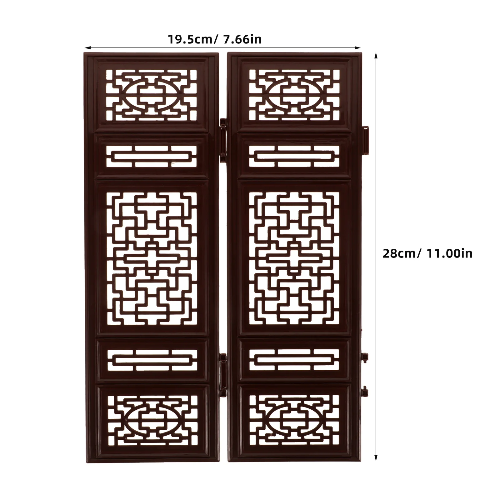 Dollhouse Quarto Divisor Painel Modelo Miniatura, Mobiliário chinês, Porta de plástico, Folding Acessórios Estilo, Mini Tela