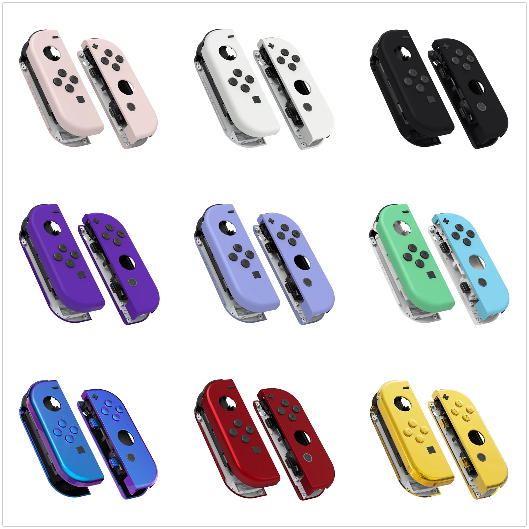 eXtremeRate DIY wymienna obudowa do przełącznika NS i JoyCon OLED, niestandardowa obudowa kontrolera z pełnym zestawem przycisków