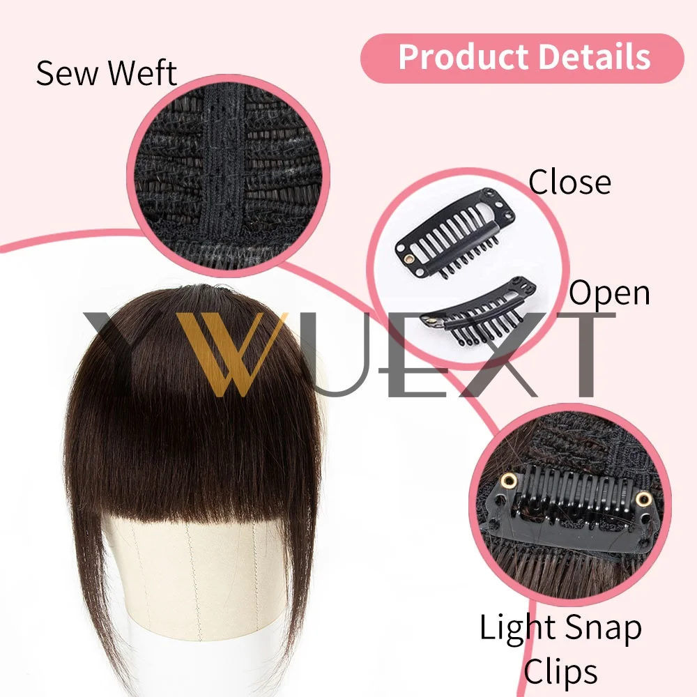 Poni Rambut Asli 3D Blunt Cut 3 Jepit Poni Rambut Alami Jepit Atas Kepala Ekstensi Rambut Clip In Non-Remy Hitam Coklat Pirang
