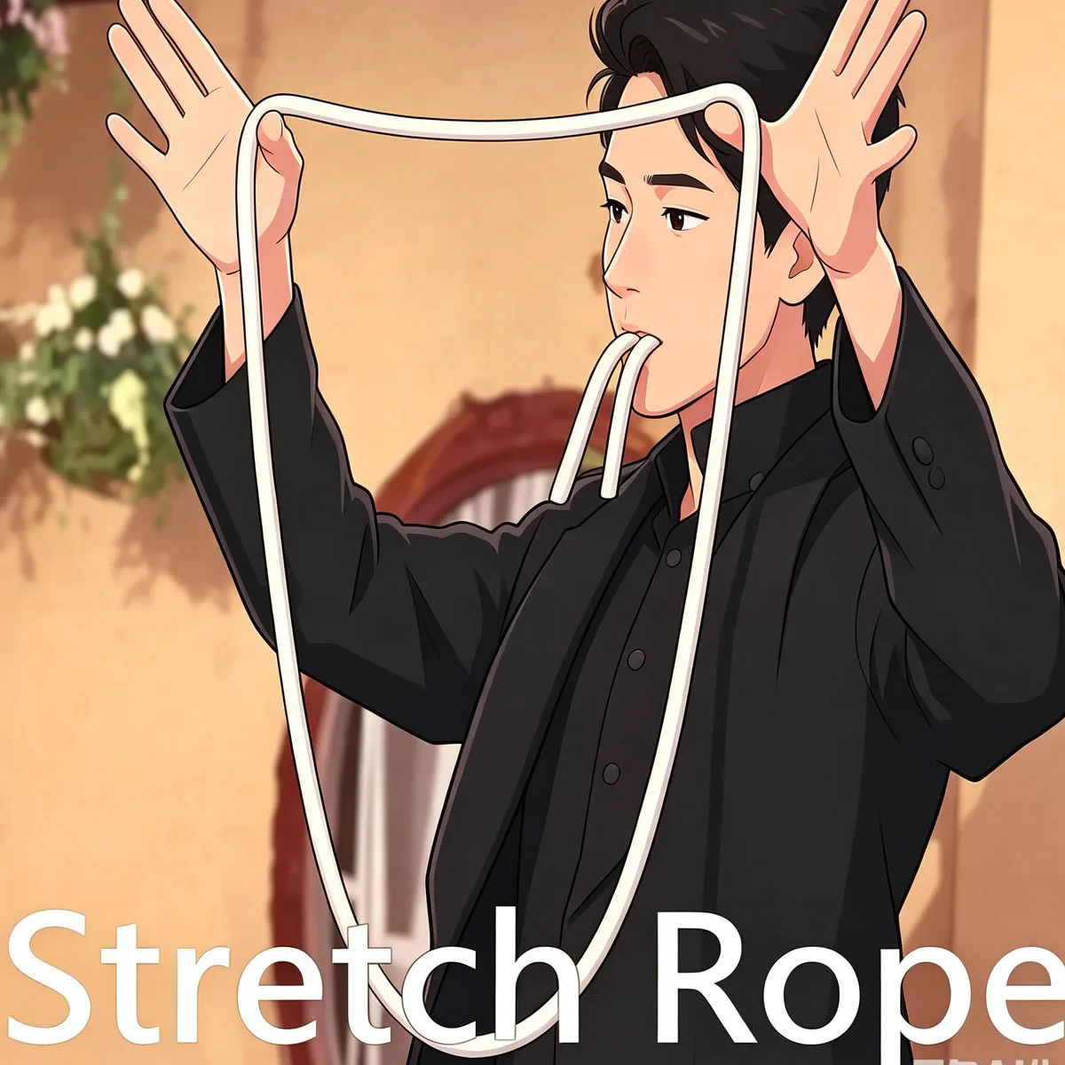 stretch-rope-dvd-and-gimmick-by-jys-stage-magic-tricks-magician-soft-white-rope-magic-illusions-close-up-magic