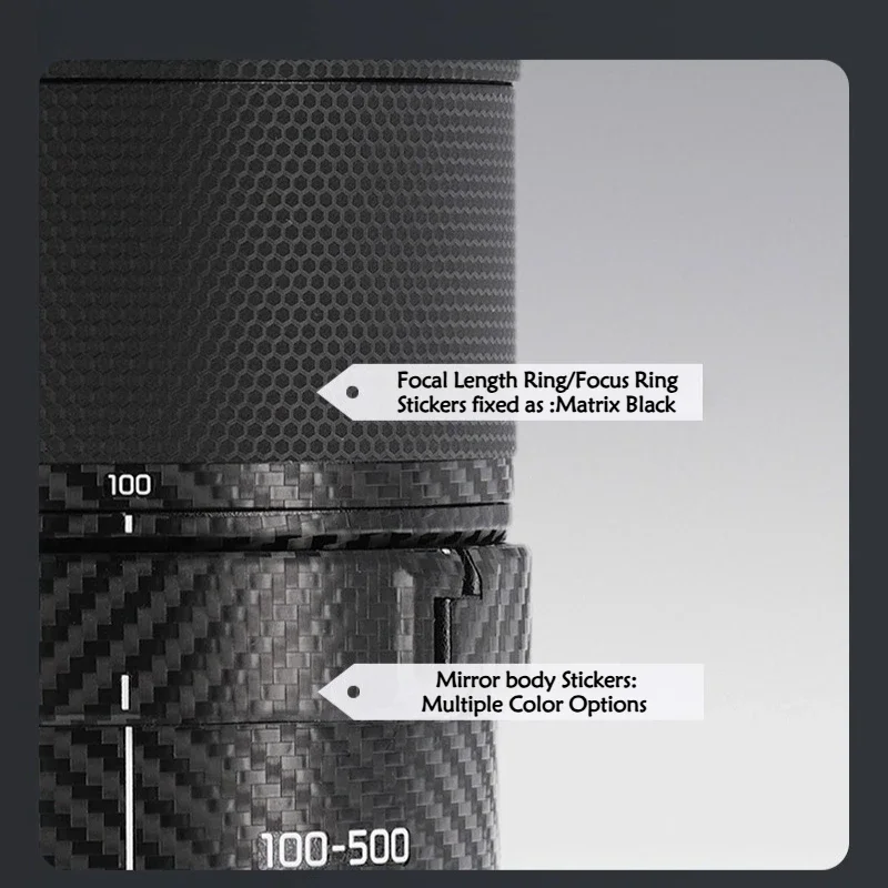 

Для Panasonic S100-500 мм F5-7,1 наклейка на объектив кожи наклейка пленка против царапин защитное покрытие S100-500