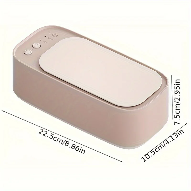 Ultrasonic Cleaner Machine Portable 450ML Jewelry Glasses Cleaning