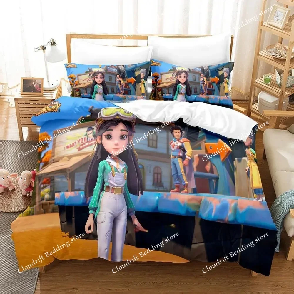 

3d Print Anime Game My Time At Sandrock Bedding Set Single Twin Full Queen King Size Bed Set Adult Kid Bedroom Duvet Cover Sets0