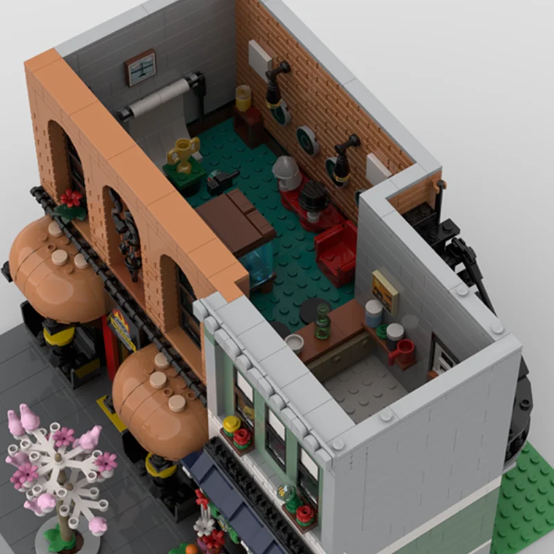 2208pcs MOC Modulaire Burger Huis Bloemist Gemodulared Model Building kerstcadeau blokken speelgoed Monteren DIY idee Onderwijs Kids