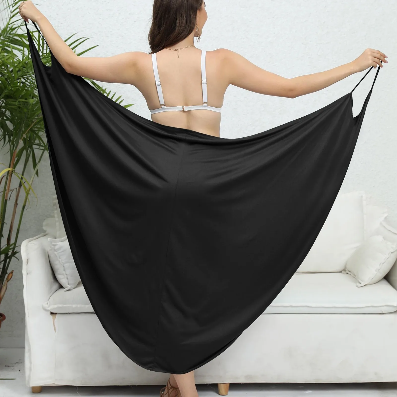 Plus Size Women Summer Swimsuit Scarf Beach Cover Wrap Sarong Skirt Maxi Dress Cover Up Beach Sarong Bikini Swimsuit Wrap