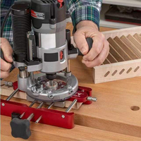 All Metal Precision Mortising Jig Loose Tenon Joinery Jig 2 in 1 Punch Locator Doweling Jig Connector Fastener Woodworking Tools