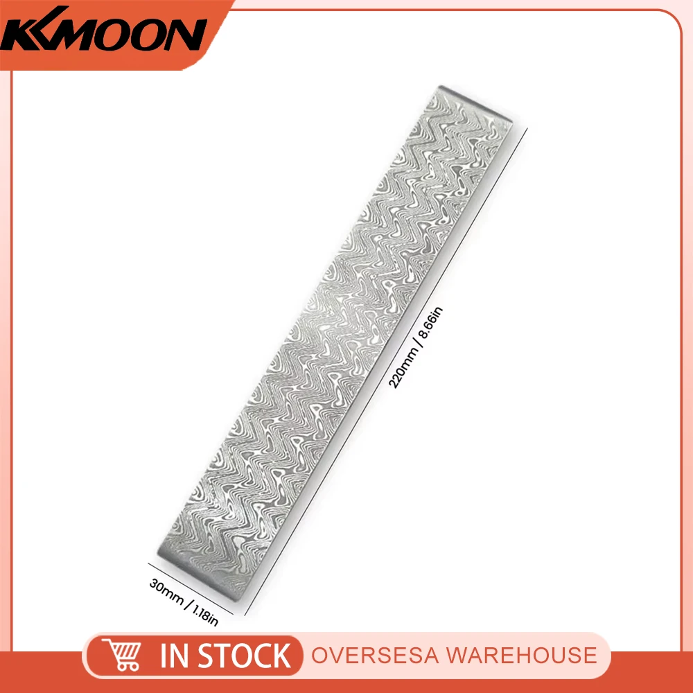 Damascus Steel Billet Patterned Steel Cutter Embryo Forging Materials Quenched Smoothed for Cutter DIY Multipurpose Material