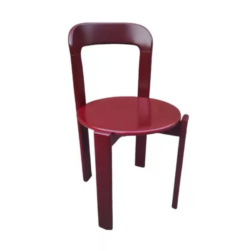 Viral Rey Mid-Century Modern Dining Chair Solid Wood with Curved Back, Retro Design for Trendy Spaces Restaurant Chair Furniture