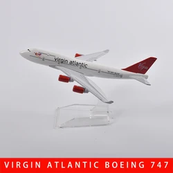 JASON TUTU 16cm Virgin Atlantic Boeing 747 Airplane Model Airplane Diecast Metal 1/400 Scale Planes