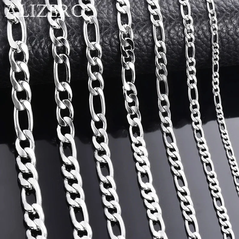 

Wholesale 925 Sterling Silver Necklace 2-12mm Width 40-75cm Long Chain Lobster Clasp Men and Women Engagement Jewelry