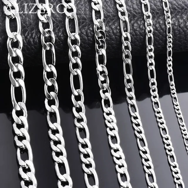 Hurtownia 925 Sterling Silver Naszyjnik 2-12mm Szerokość 40-75cm Długi łańcuszek Zapięcie homara Biżuteria zaręczynowa dla mężczyzn i kobiet